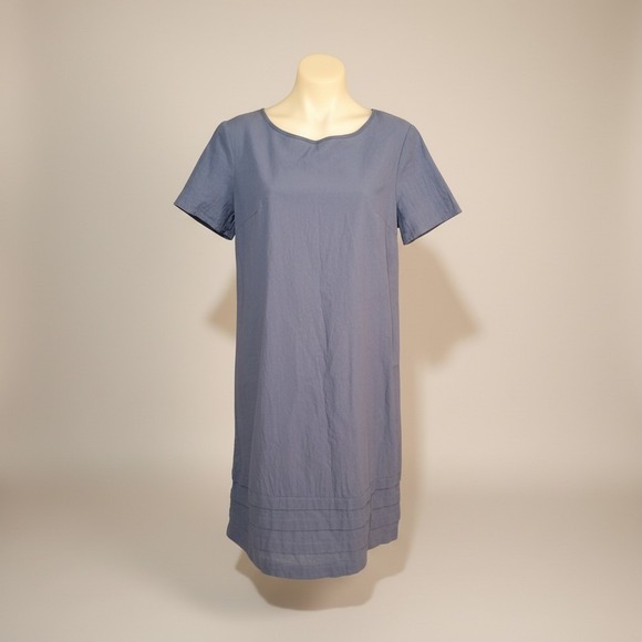 Emery Rose Dresses & Skirts - Emery Rose Women's L Cotton Wide Pin Tuck Hem Lagenlook Shift Dress Beach Summer